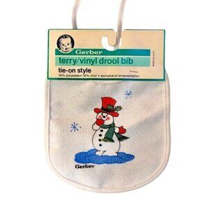 Vintage Gerber Terry/Vinyl Drool Bib NEW